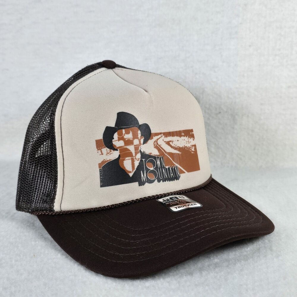 Town Mountain Brown Mesh Trucker SnapBack Hat Foam Vintage Otto